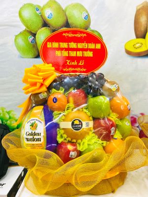 Giỏ hoa quả thắp hương