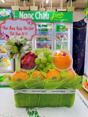 Giỏ hoa quả biếu
