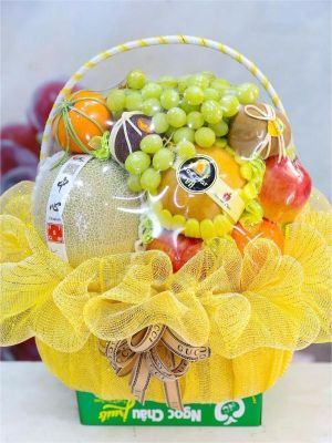 cách làm giỏ hoa quả ngày tết 