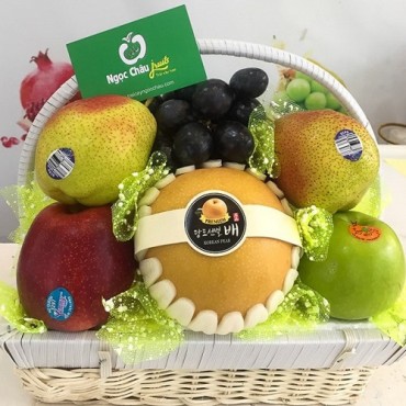 Giỏ hoa quả đơn giản