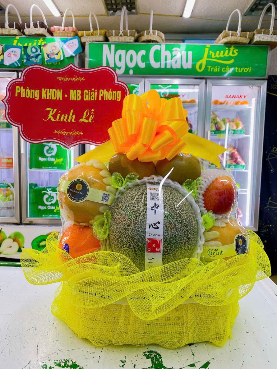 giỏ hoa quả đi lễ chùa