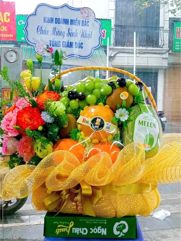 Giỏ hoa quả biếu