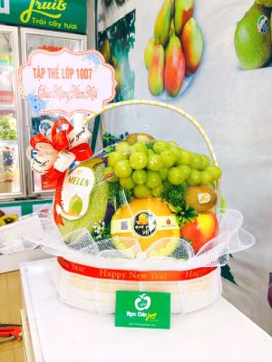 Giỏ hoa quả tết