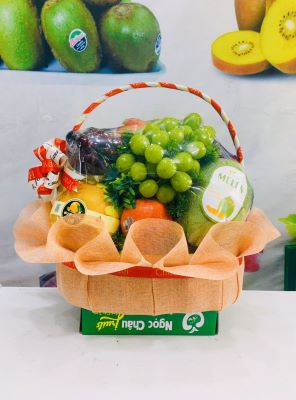 Giỏ hoa quả tết