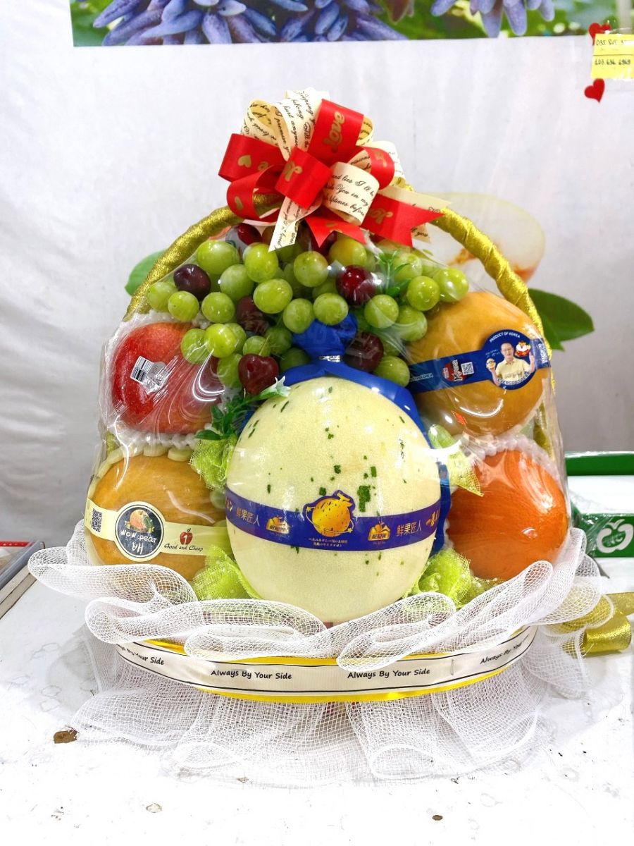 Giỏ hoa quả tết