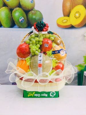 Giỏ hoa quả tết