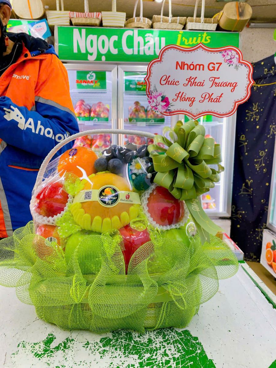 giỏ hoa quả tặng khai trương