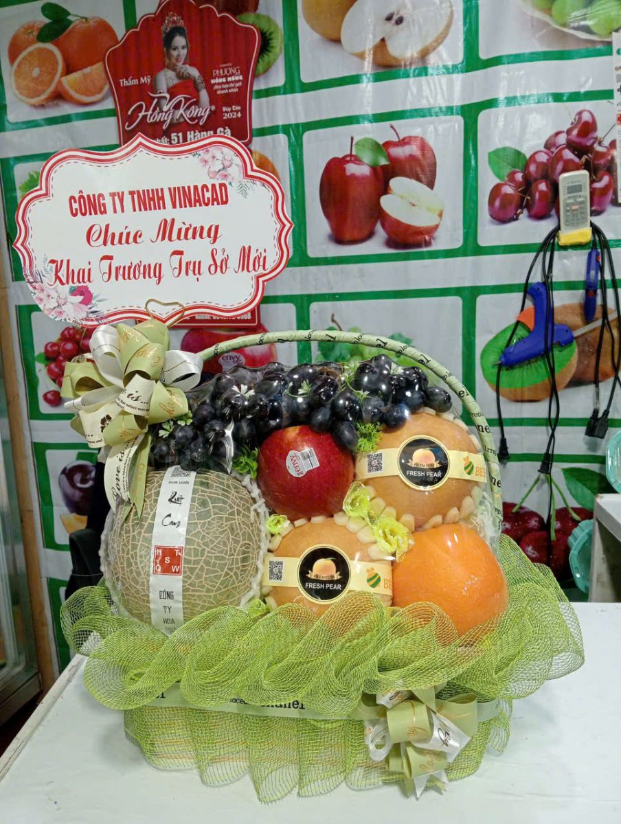 giỏ hoa quả tặng khai trương