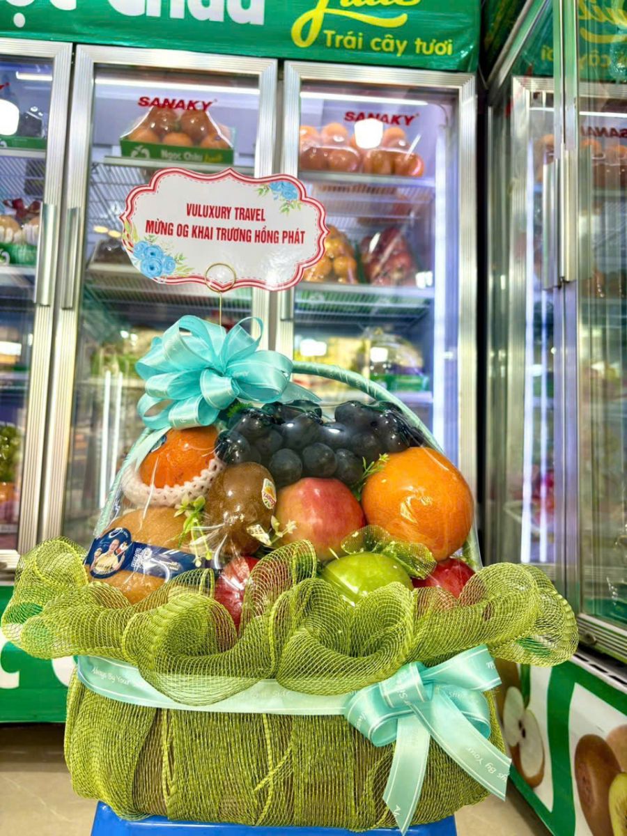 giỏ hoa quả tặng khai trương